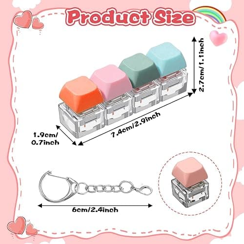 16pcs Keyboard Fidget Keychain thumbnail 2