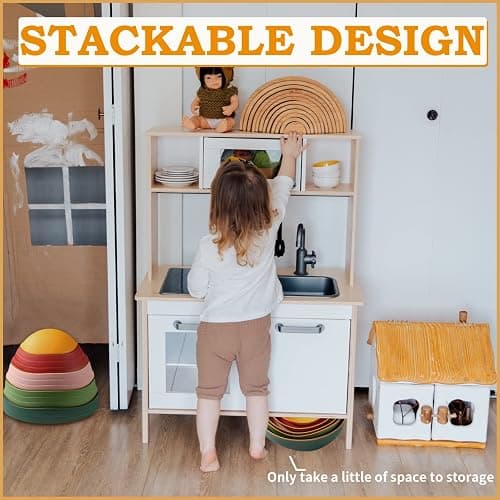 makarci Balance Stepping Stones for Kids, Non-Slip Toddlers Sensory Toys Outdoor or Indoor Play, Promoting Motor Skills and Confidence, Obstacle Course Coordination Toys for Children Age 3 4 5 6 7+ thumbnail 5