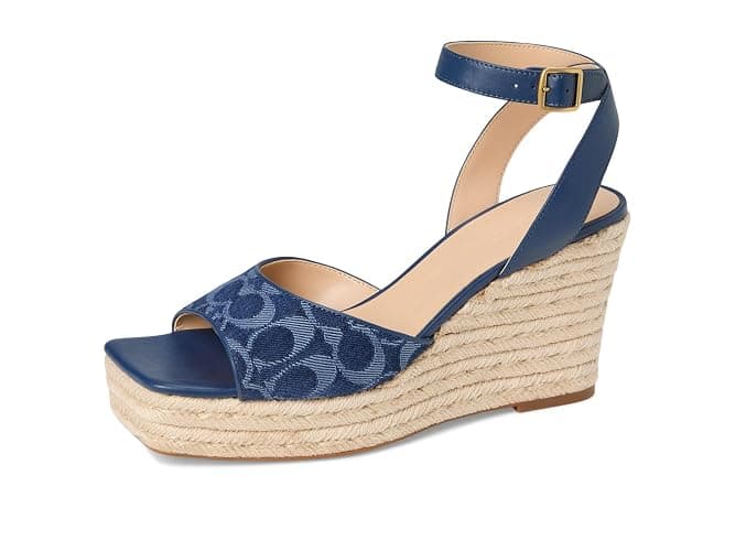 Coach Women's Espadrille Wedge Platform, Deep Blue, 8.5 thumbnail 7
