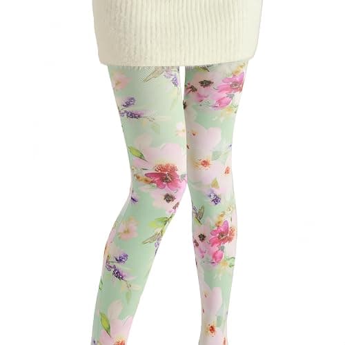 Sahabowi Women's Beautiful Flower Park Colorful Tights, Cartoon Strawberry Pantyhose with High Waistband Soft thumbnail 5