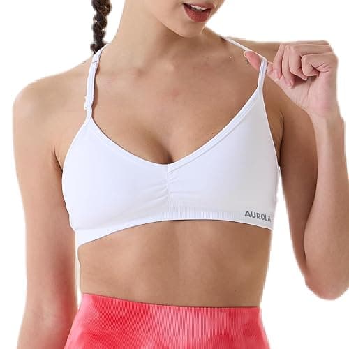 AUROLA Mercury Workout Sports Bras Women Athletic Removable Padded Backless Strapy Minimal Crop Top thumbnail 3
