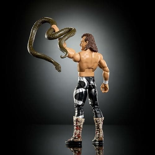 Mattel WWE Elite Collection Action Figure & Accessories, Premium Live Event Jake “The Snake” Roberts Set, Wrestlemania with Sam Roberts Build-A-Figure Parts thumbnail 4