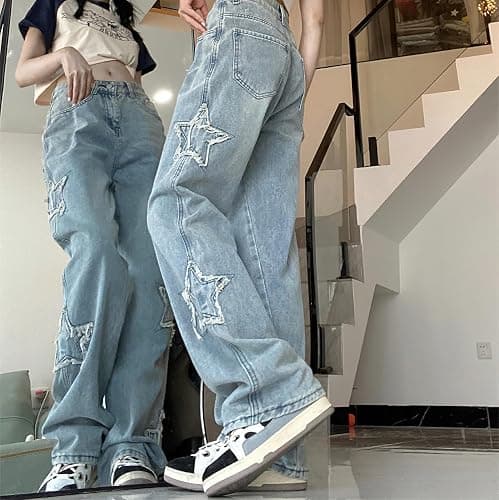 Trendy High Waist Wide Leg Y2K Jeans thumbnail 2