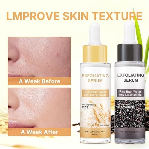 Peel Shot Glow Rice Ampoule Duo - Black & White Rice Exfoliating Serum with Rice Extracts, Gently Exfoliates & Refines Pores, Deeply Hydrates for Most Skin Types, 2.7 Fl Oz- 2Pack thumbnail 4
