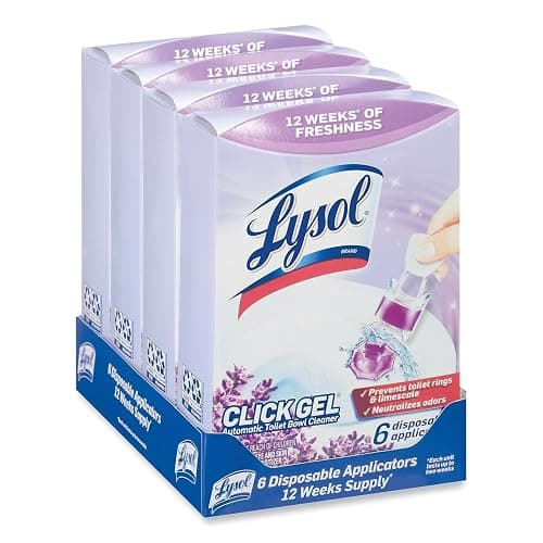 Lysol Click Gel Automatic Toilet Bowl Cleaner, Bathroom Essentials, Toilet Freshener, Refreshing Lavender Scent, 6 Count (Pack of 1) thumbnail 4