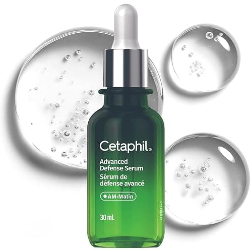 CETAPHIL Advanced Defense Serum for Stressed Sensitive Skin with Gallic Acid & Vitamin E, AM Face Serum, Strengthens Skin Against Daily Stressors, Dermatologist Recommended, 1 fl oz Dropper Bottle - Image 1