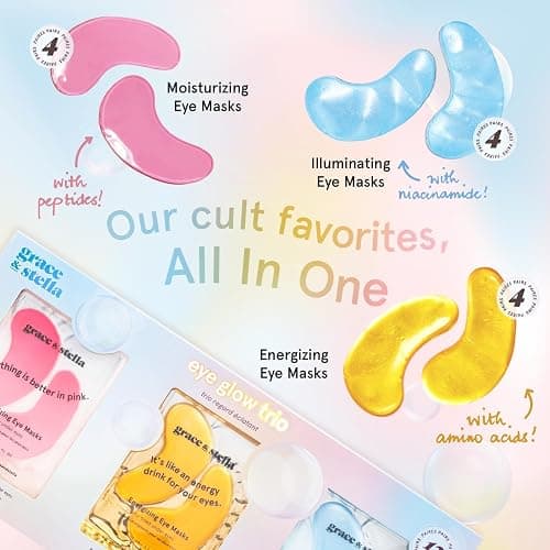 grace & stella Under Eye Patches (12 pairs) Eye Masks for Puffy Eyes and Dark Circles - Birthday Gifts for Women, Bachelorette Party Favors, Bridesmaid, Self Care and Relaxation Gifts for Her - Vegan thumbnail 4