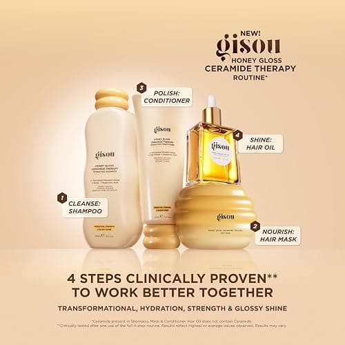Gisou Honey Gloss Ceramide Therapy Hydrating Conditioner – Smooths, Detangles & Adds Shine with Mirsalehi Honey & Ceramides, 6.8 Fl Oz thumbnail 8