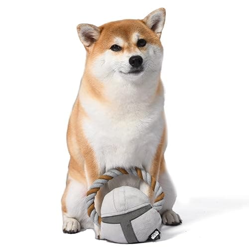 STAR WARS for Pets THE Mandalorian Rope Ring with Plush Head Dog Toy | THE Mandalorian Chew Toy for Dogs | Dog Toys, Dog Tug Toys, Tug of War Dog Chew Toys | Gifts for Fans of Star Wars thumbnail 3