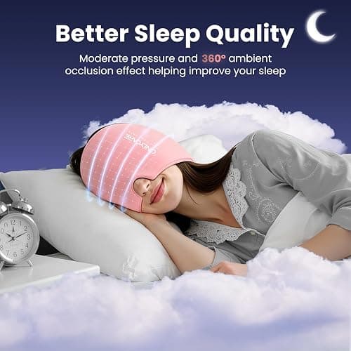 ONLYCARE Migraine Relief Cap, Headache Relief Cold Cap for Migraine Relief | Soothing Headache Ice Face Pack Mask, Cold Compress Head Wrap for Sinus, Tension, Stress, Hangover, Self Care Gifts for Women thumbnail 6