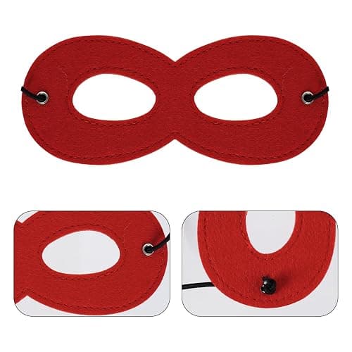 tiggell Halloween Black Eye Mask, Costumes Eyemask Half Mask for Dress Up Role Cosplay Party Supplies for Adult thumbnail 7