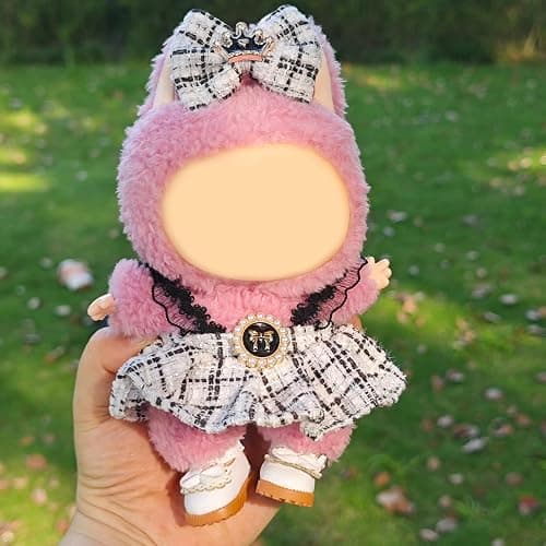 Clothes for 17cm Doll, 2 PCS Cute Chic Style Hair Clip & Dress Set, Dress up Outfit Exquisite Accessories for Dolls thumbnail 5