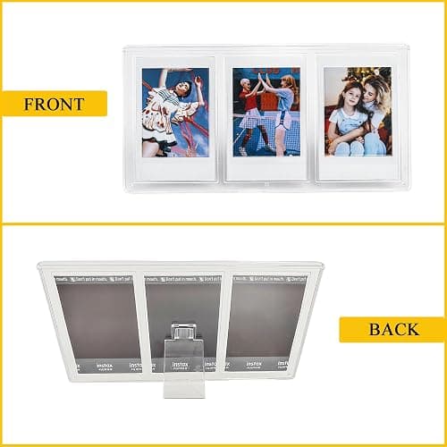 Leonuliy 3 Grids Clear Mini Photo Vertical Frame for Polaroid Fujifilm Instax Mini 8 9 11 12 EVO/NONS SL42 SL645 Instant Films. thumbnail 3