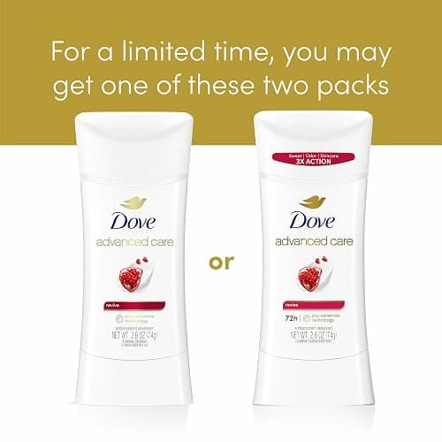 Dove Advanced Care Antiperspirant Deodorant for Women Twin Pack Revive 72 hour sweat and odor protection 2.6 oz (Packaging May Vary) thumbnail 3