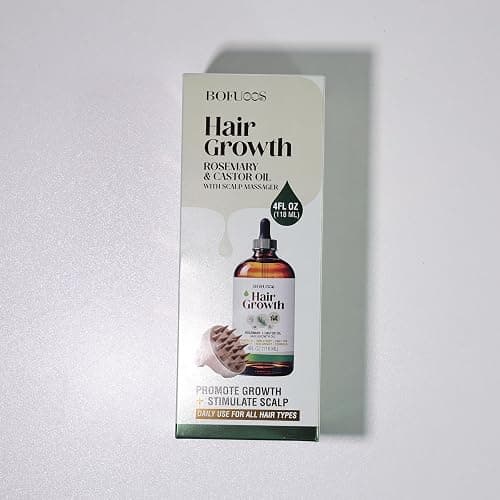 Bofuoos Organic Rosemary & Castor Hair Growth Oil + Scalp Massager Set – Premium Hair Strengthening Oil for Boosting Hair Health, Thickening, Soothing, Moisturizing and Natural Growth – 4.0 oz thumbnail 8