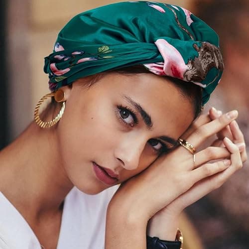 HBselect 4er Set große Kopftücher für Damen Sommer, Bandana Damen 90×90 cm | große quadratische Schals, Seidentuch Damen, vielseitiger Haarschmuck, Haartuch, Halstuch, Accessoires für Festival-Outfits thumbnail 5
