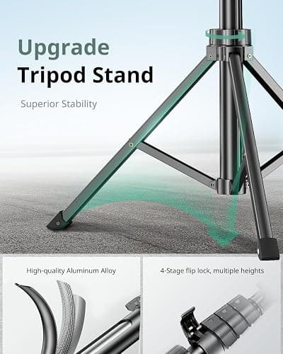 SENSYNE 62" Phone Tripod & Selfie Stick, Extendable Cell Phone Tripod Stand with Wireless Remote and Phone Holder, Compatible with iPhone Android Phone, Camera thumbnail 3