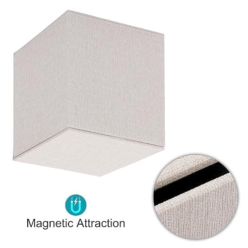 Sumnacon Square Linen Tissue Box Cover - Stylish Cube Tissue Box Holder with Magnetic Bottom, Decorative Tissue Box for Vanity Toilet Tank Dresser Night Stand Table Countertop Office Car, Beige thumbnail 6