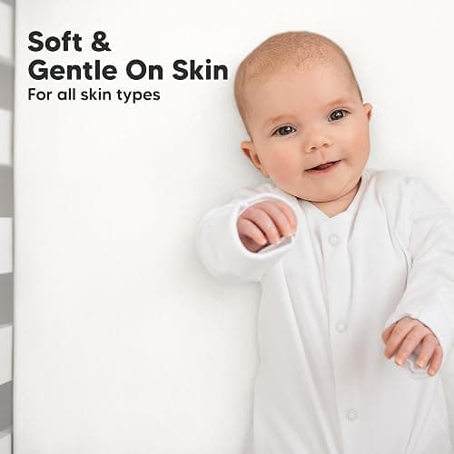 KeaBabies 2-Pack Organic Crib Sheets for Boys, Girls - 52x28 Fitted Crib Mattress Sheet Neutral, Breathable Jersey Cotton Cover for Baby Bed, Toddler Mattress, Soft & Cute Prints (Soft White) thumbnail 4