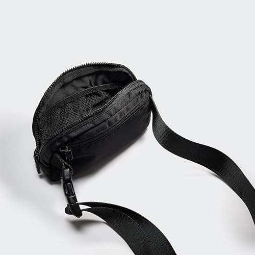 Pander Two Way Zipper Fanny Pack Nylon Everywhere Belt Bag for Women, Water Repellent Waist Packs, Crossbody Bags with Adjustable Strap (Black). thumbnail 5