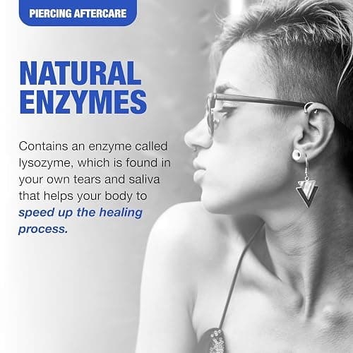 H2Ocean Piercing Aftercare Spray, 4oz Saline Cleaning Solution with Sea Salt for Nipple, Ear, Nose, Lip & Belly Piercings, Set of 2 thumbnail 6