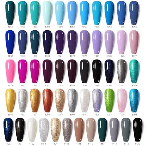 VENALISA 120 Pcs 12ML Gel Nail Polish Set with Base and Top Coat, Gel Polish Kit White Black Pink Blue Colors Soak Off UV LED Nail Gel Polish Sets Nail Art Starter Manicure Salon thumbnail 5