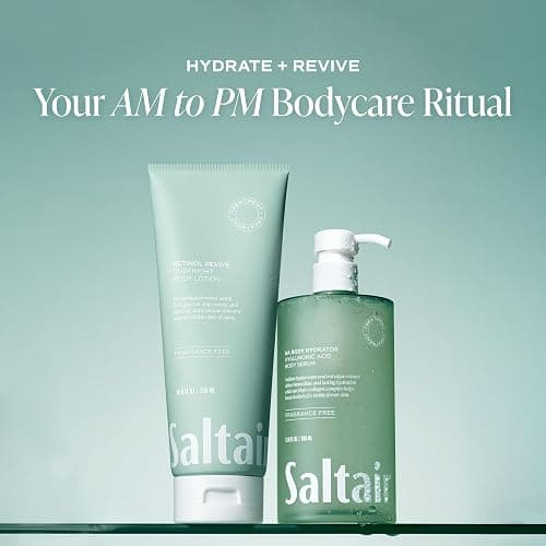 Saltair Hyaluronic Acid Body Serum – Hydrating Body Lotion for Smoother Looking Skin – Sheer Gel Moisturizer with Sodium Hyaluronate & Red Algae – Fragrance-Free HA Hydrator – 13oz Pump Bottle thumbnail 6