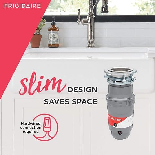 Frigidaire 1/2 HP Direct Wire Garbage Disposal for Kitchen Sinks | FF05DISPD1, Gray thumbnail 4