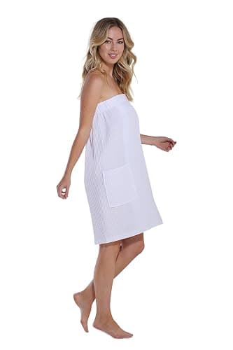 Turquaz Lightweight Knee Length Waffle Robes For Women Spa Bath Waffle thumbnail 4