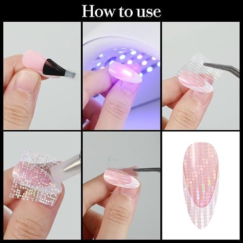12 Rolls Aurora Nail Art Foils Transfer Stickers Glass Fragment Nail Foils Transfer Sheets Holographic Starry Sky Paper Manicure Accessories for Women Nails Art Decorations thumbnail 4