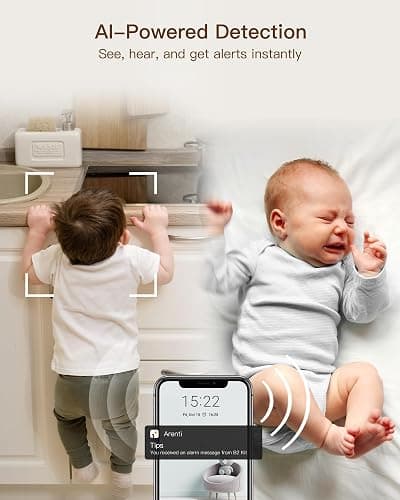 ARENTI WiFi Baby Camera Monitor B2 Kit 2026 Upgraded, 5-inch Wireless Display, Smartphone App, Encrypted Connection, Lullaby, Super Night Vision, Auto Tracking, Temp Sensor, Support Local Storage thumbnail 5
