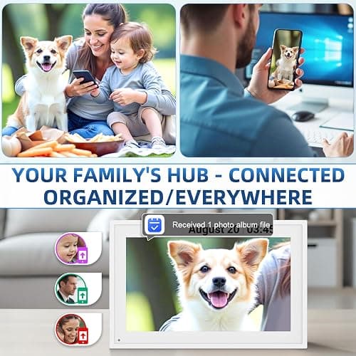 10.1" Digital Calendar, Full HD Smart Display for Family Organizer | Touchscreen Chore Chart, Wall/Desk Mount, Meal & To-Do Lists, Photo Frame, Ideal Gift for Mom & Women thumbnail 5