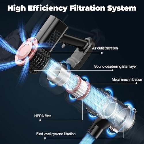 Hysinixs Cordless Vacuum Cleaner, Powerful Lightweight Stick Vacuum with Self-Standing, Anti-Tangle, 8-in-1 Rechargeable Vacuum Cleaners for Home, Hardwood Floors, Carpet, Pet Hair thumbnail 8