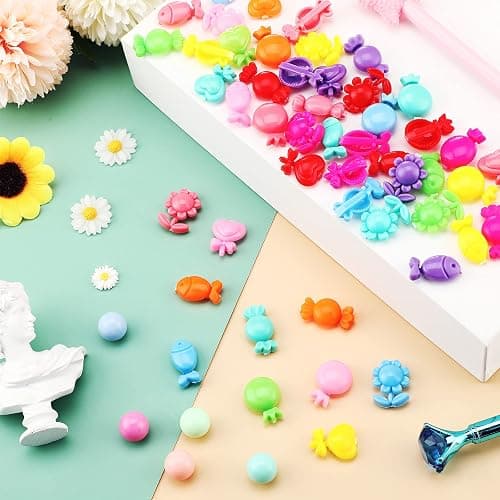 WILLBOND 50 Pcs Girls Hair Barrettes 1'' Mini Self Hinge Plastic Clips for Toddler Baby Kids Flower Bow Hair Colorful 80s 90s Cute Design Hairpins in Candy Heart Star Shape Accessory(Novel Style) thumbnail 7