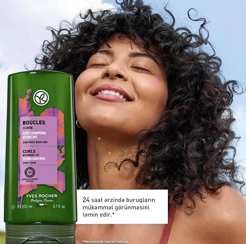 Yves Rocher Curls Conditioner with Organic Flax Extract Sulfate-Free Defines and Nourishes Curly Hair - 200 ml./6.7 fl.oz. thumbnail 4