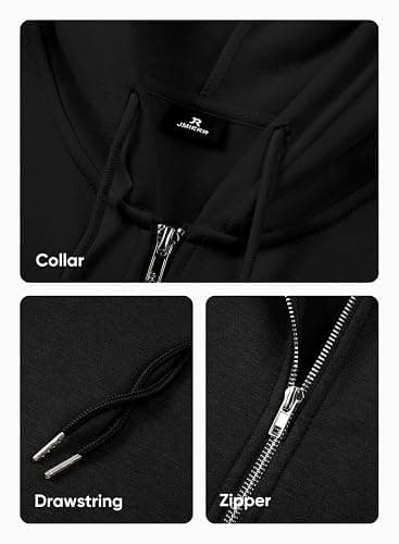 JMIERR Mens Full Zip Casual Cotton Hooded Fleece Drawstring Hoodies Pullover Sweatshirts Casual Long Sleeve Shirts thumbnail 8