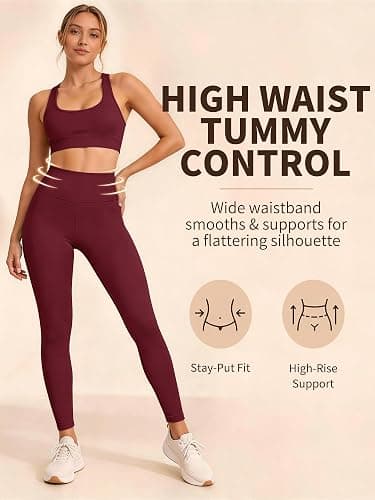 Laite Hebe Leggings for Women - High Waisted Full Length Buttery Soft Yoga Pants for Workout Athletic Daily thumbnail 2