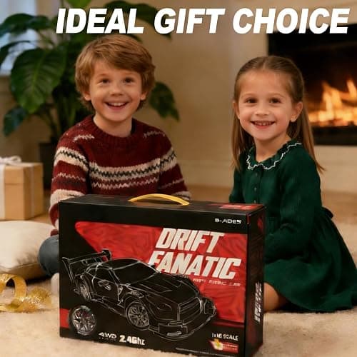 PANKQQ RC Drift Car, 1:16 Scale Drifting RC Cars, 2.4GHz 4WD RC Race Car, 40km/h High-Speed Remote Control Drift Car Vehicle, Racing Sport Toy Easter Basket Stuffers Gift for Boys Girls Kids(Silver) thumbnail 2
