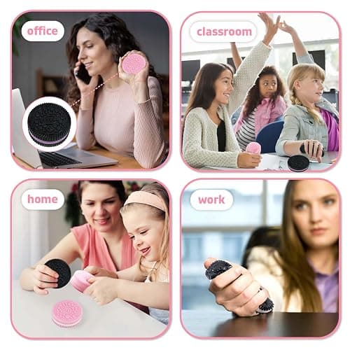 Gytera Sticky Cookie Squishies Fidget Toys Adults, Squeeze Toys Fidget Toys for Autism, Stress Balls for Adults Fidgets Birthday Easter Basket Stuffers(2 Pack Pink Black) thumbnail 5