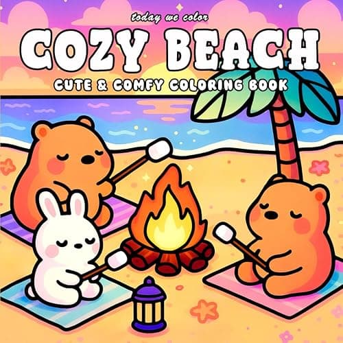 Cozy Beach: Coloring Book for Adults and Teens Featuring Cute Beach Designs For Relaxation - Image 1