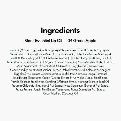 ELROEL Blanc Essential Lip Oil - 50HR Moisturizing, Hydrating & Color Changing Korean Tinted Lip Oil Gloss Makeup with 6 Plant Extracts - Lightweight, Non-Sticky Finish 0.15 fl oz (#04 Green Apple) thumbnail 9