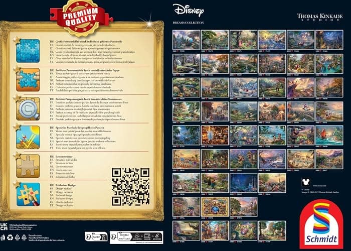 Schmidt 57370 Thomas Kinkade, Disneys The Little Mermaid And Prince Eric, Puzzle da 1000 Pezzi thumbnail 3
