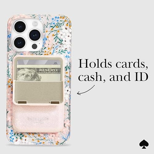 kate spade new york Magnetic Flip Phone Wallet/Card Holder - Compatible with MagSafe Phones and Cases - That Sparkle Pink thumbnail 4