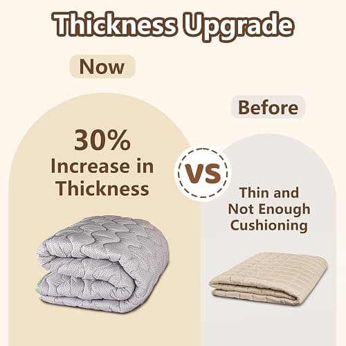 Beavtaens Baby Play Mats for Floor, 71”x59” Upgraded Thickness & Larger Super Soft Playmat for Babies and Toddlers, Foldable Washable, Upgrade Anti-Slip Crawling Mat for Playpen(Trees) thumbnail 5