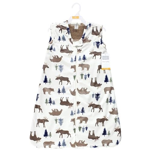 Hudson Baby Infant Girls Long Sleeve Plush Faux Fur Sleeping Bag, Wearable Blanket thumbnail 2