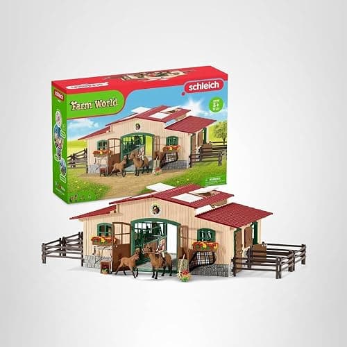Schleich Farm World - 96PC Riding Center with 2 Horse Figurines, Rider Figure, and Accessories - Screen Free, Realistic Farm Animal Toys for Girls and Boys - Kids 3+ | 42195 thumbnail 9