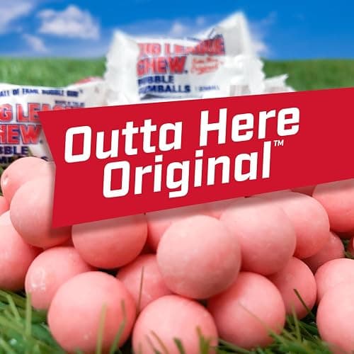 Big League Chew - Original Bubble Gum Flavor + 80pcs Individually Wrapped Gumballs + For Games, Concessions, Picnics & Parties thumbnail 4