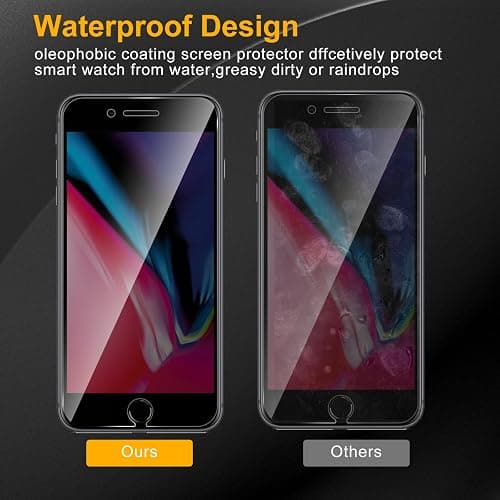 Nixinioo 3 Pack Privacy Screen Protector for iPhone 8 Plus/7 Plus, Anti Spy Tempered Glass 9H Hardness, Black Protector Anti Spy, Bubble Free, Anti-Scratch thumbnail 6