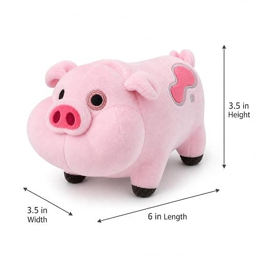 EIKOU Gravity Falls Waddles Pig Mabel Barfing Plushes Dolls Kids Toy 7" （Comes with Pendant） thumbnail 3