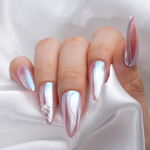 Pretty Diva Moonlight Chrome Nail Powder, Unicorn Mermaid Chrome Powder for Nails, Aurora Nail Powder Iridescent Nail Chrome Powder, Nail Art Glitter Decoration for Home DIY Salon Manicure Pigment thumbnail 6